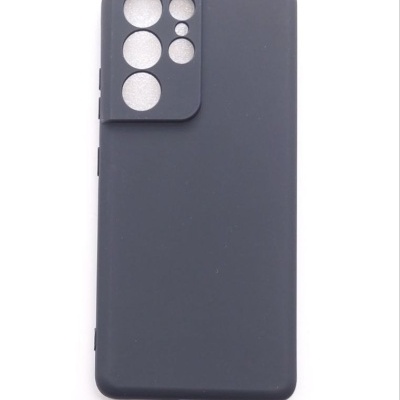 Capa Silicone Samsung Galaxy S21 Ultra Preta Reforçada