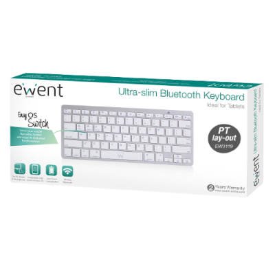 Teclado Ewent EW3119 Bluetooth Multi-Device PT Teclado Ewent EW3119 Bluetooth Multi-Device PT