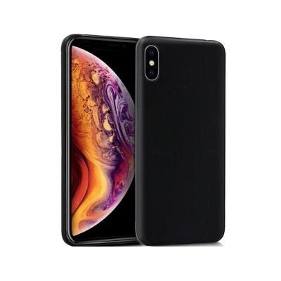 Capa Silicone iPhone XS Max Preta
