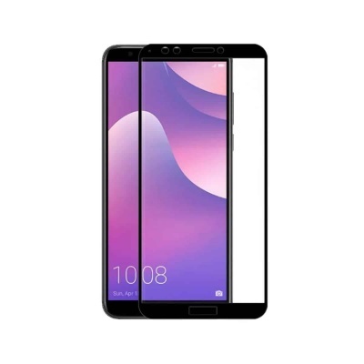 Película de Vidro Temperado Huawei Y7 2018 5D Preta