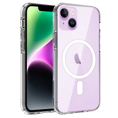 Capa Silicone iPhone 14 Transparente Reforçada