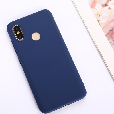 Capa Silicone Xiaomi Redmi Note 6 Pro Azul Reforçada