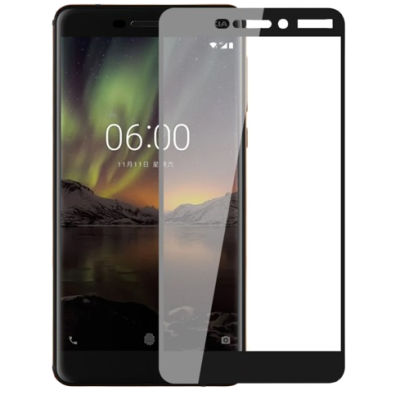 Película de Vidro Temperado Nokia 6 2018 5D Preta