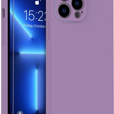 Capa Silicone iPhone 13 Pro Lilás Reforçada