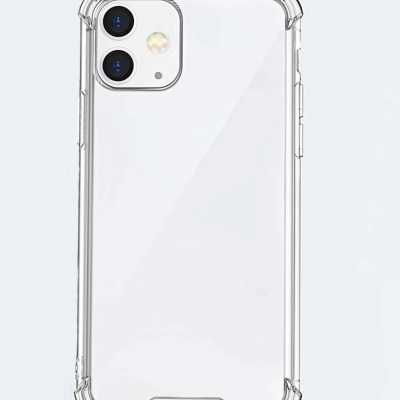 Capa Silicone iPhone 12 / 12 Pro Transparente Reforçada
