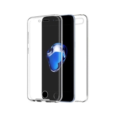 Capa Silicone iPhone 7 Plus/ 8 Plus Transparente 360º Reforçada