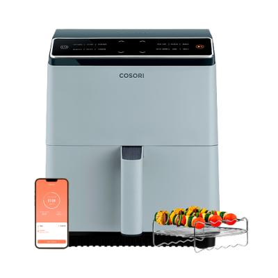 Fritadeira de Ar Cosori Dual Blaze 6,4L com WiFi Cinza Recondicionado Grade A Fritadeira de Ar Cosori Dual Blaze 6,4L com WiFi Cinza Recondicionado Grade A