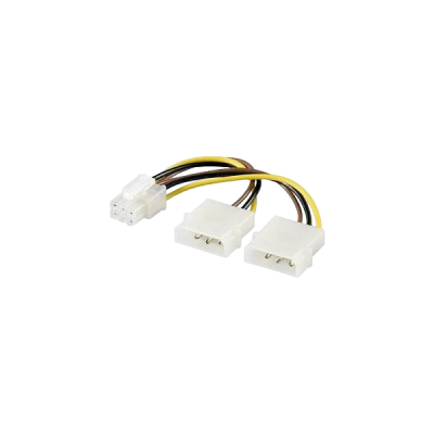 Adaptador alimentação 4PIN MOLEX para PCIe 6PIN MACHO Grafica