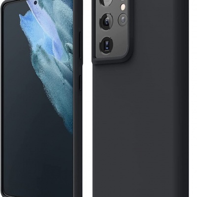 Capa Silicone Samsung Galaxy S21 Ultra Preta