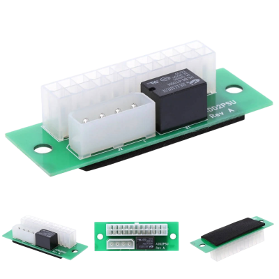 Adaptador Add2PSU ATX 24-Pin para Molex 4-Pin PSU Sync Starter mineração Adaptador Add2PSU ATX 24-Pin para Molex 4-Pin PSU Sync Starter mineração
