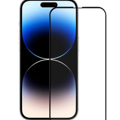 Película de Vidro Temperado iPhone 15 Pro Max 5D Preta