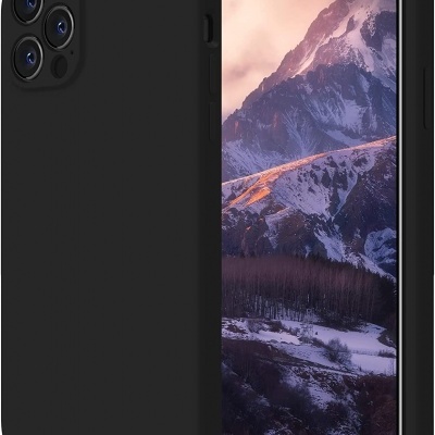 Capa Silicone iPhone 12 Pro Max Preta Reforçada