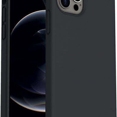 Capa Silicone iPhone 12 / 12 Pro Preta