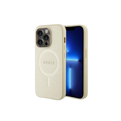 Capa iPhone 15 Pro Max Dourada Guess com Magsafe