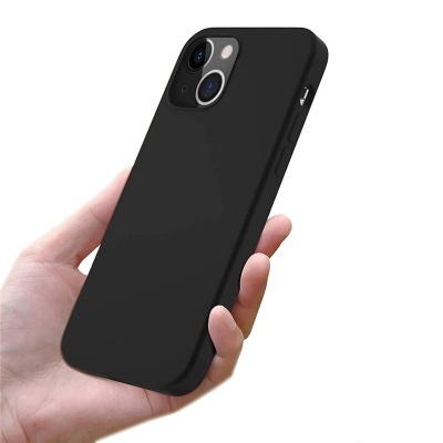 Capa Silicone iPhone 14 Plus Preta Reforçada