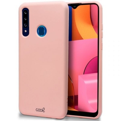 Capa Silicone Samsung Galaxy A20s Rosa Reforçada