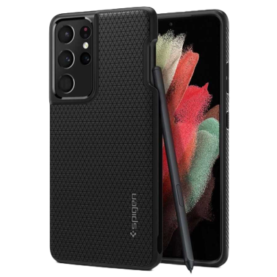 Capa Spigen Liquid Air Samsung Galaxy S21 Ultra Preta