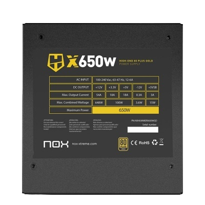 Nox Hummer X650W 80 PLUS Gold Modular