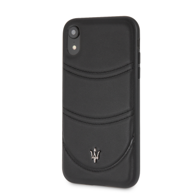 Capa Pele iPhone XS Max Preta Maserati