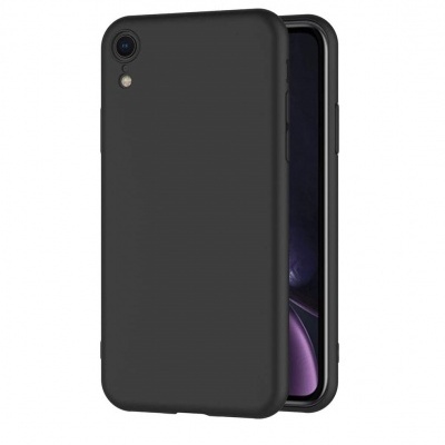 Capa Silicone iPhone XR Preta Reforçada