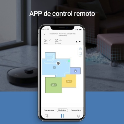 Aspirador Robô Dreame D9 Max 4000Pa 5200mAh Preto Aspirador Robô Dreame D9 Max 4000Pa 5200mAh Preto