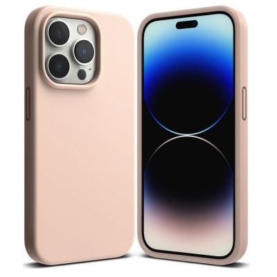Capa Silicone iPhone 14 Pro Nude Reforçada