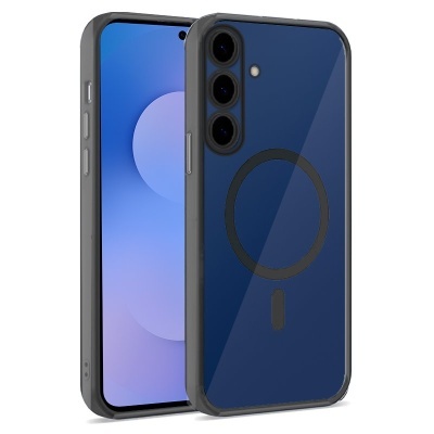 Capa azul brilhante com bordas pretas para smartphone com padrão circular