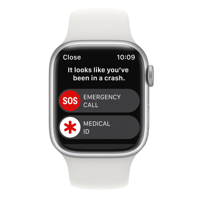 Apple Watch Series 8 GPS 41mm Alumínio Prateado c/ Bracelete Desportiva Branca