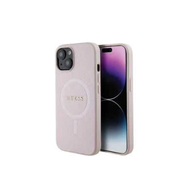 Capa iPhone 15 Rosa Guess com Magsafe