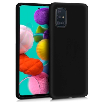 Capa Silicone Samsung Galaxy A51 4G Preta Reforçada
