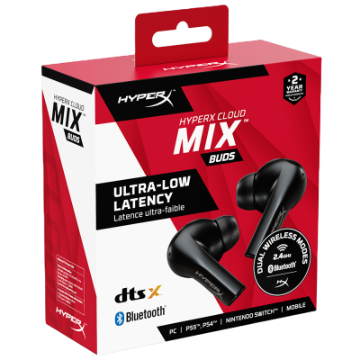 Earbuds HyperX Cloud Mix Buds True Wireless Pretos - Recondicionado