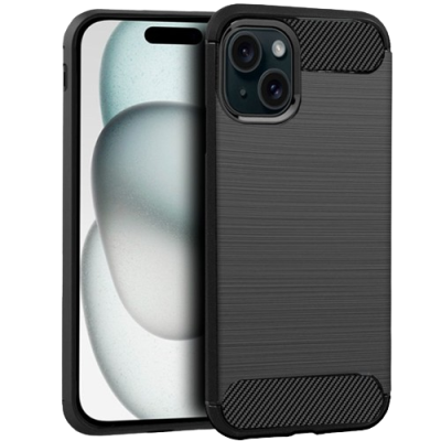 Capa Silicone iPhone 15 Preta Reforçada