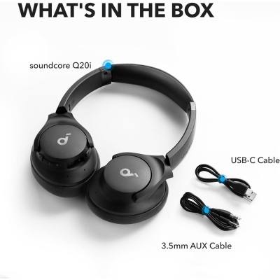 Headphones Anker Soundcore Q20i Bluetooth Hybrid ANC Pretos