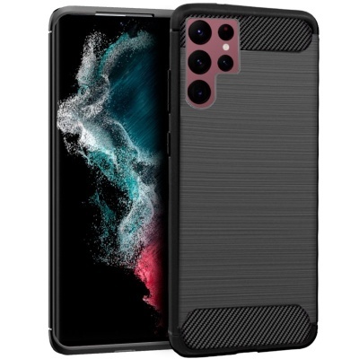 Capa Silicone Samsung Galaxy S22 Ultra Preta Reforçada