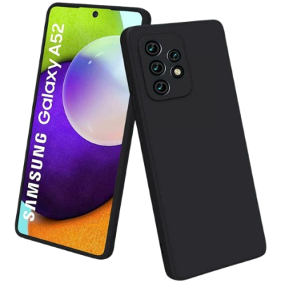 Capa Silicone Samsung Galaxy A52/A52 5G/A52s 5G Preta Reforçada