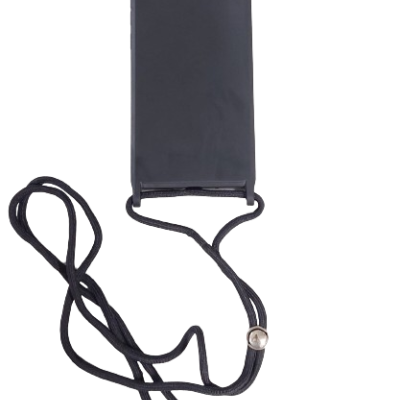 Capa Silicone Xiaomi Redmi 9A Preta Reforçada com Cordão