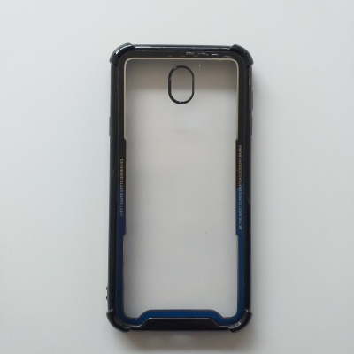 Capa Silicone Samsung Galaxy J7 2017 Transparente Rebordo Preto