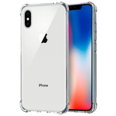 Capa Silicone iPhone X/XS Transparente Reforçada