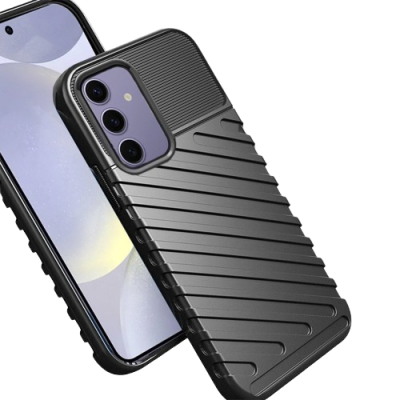 Capa Silicone Samsung Galaxy S24 Preta Reforçada