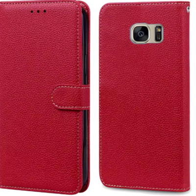 Capa Livro Samsung S7 Edge Vermelho