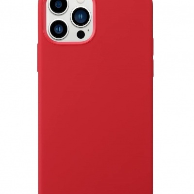 Capa Silicone iPhone 12 Pro Max Vermelha Reforçada