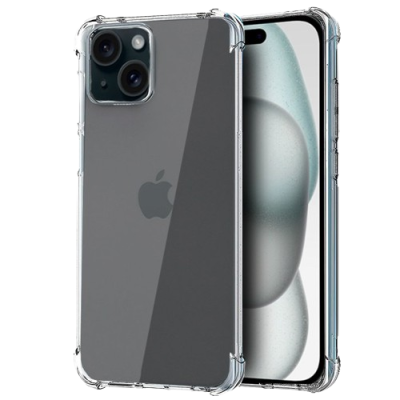 Capa Silicone iPhone 15 Transparente Reforçada