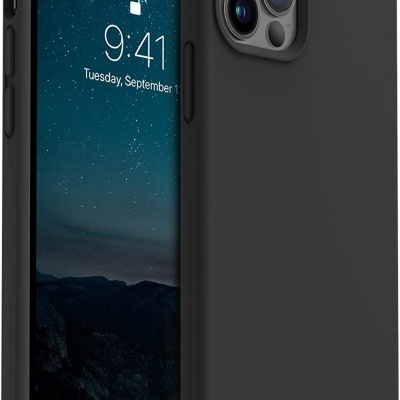 Capa Silicone iPhone 12 Pro Max Preta Reforçada