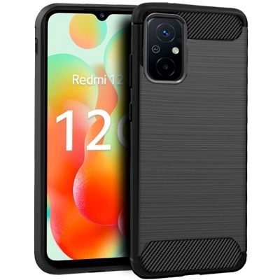 Capa Silicone Xiaomi Redmi 12C Preta Reforçada