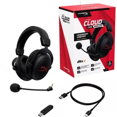 HyperX Cloud Core Wireless – Cabo / Dongue com defeito / Para peças / Com defeito funcional