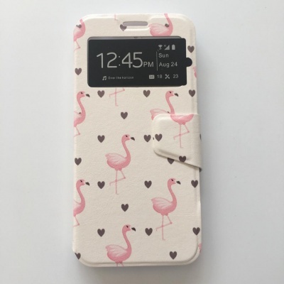 Capa Livro Huawei Y6 2018 Flamingos