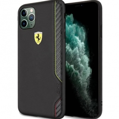Capa iPhone 11 Pro Max Preta Ferrari