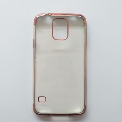 Capa Silicone Samsung Galaxy S5 Rebordo Rosa