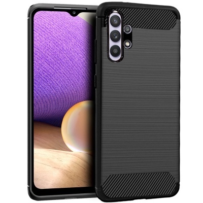 Capa Silicone Samsung Galaxy A32 5G Preta Reforçada