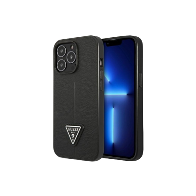 Capa iPhone 14 Pro Max Logo Preta Guess